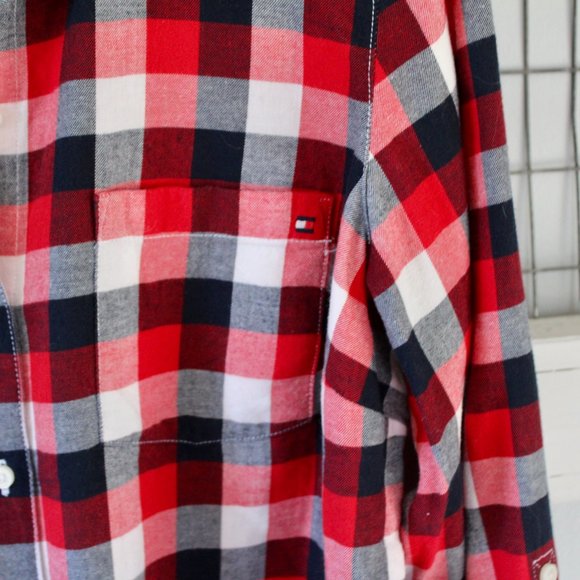 Red Women's Flannel Long Sleeve - Picture 3 of 9
